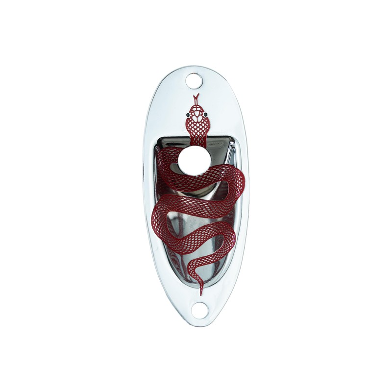 Guyker Guitar Input Jack Plate, Metal Oval Boat Shape Jackplate