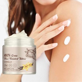 Crema De Sebo De Res Alimentada Con Pasto Con Aroma A Vainil