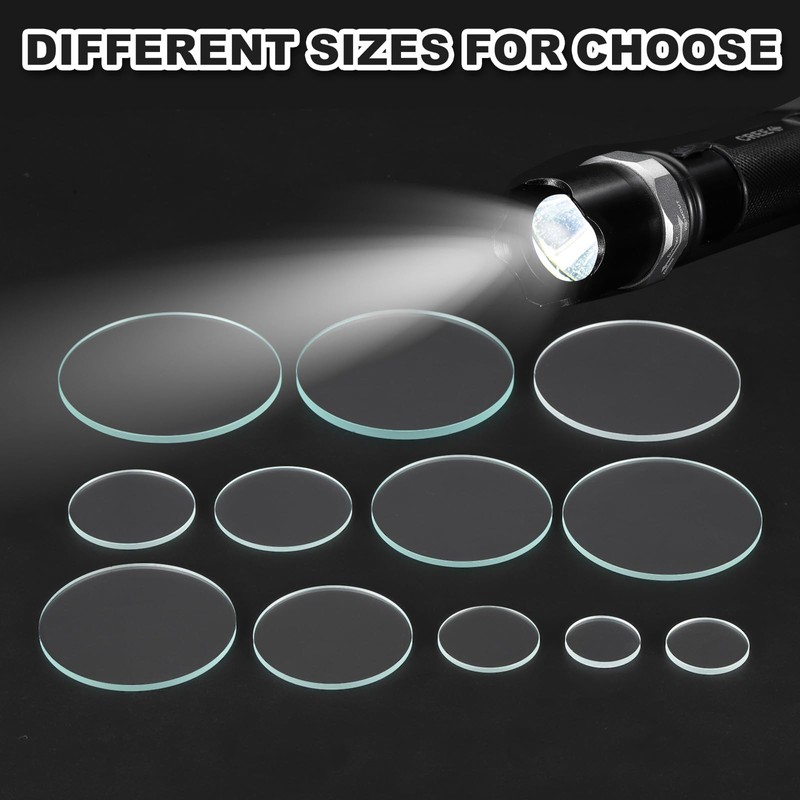 PATIKIL 1.4" Dia LED Lens, 3 Set Polished Edge Flashlight