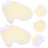 Guantes Exfoliantes de Chenilla Beige para Ducha COLLBATH 2 Piezas