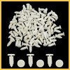 REPAIROCK 100 Pcs White Plastic Door Fender Push Rivets Fastener