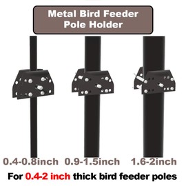 PirateAnt Metal Squirrel Baffle Bird Feeder Pole Holder, for 0.4-2 Inch Thick Bird Feeder Poles and Shepherd's Hooks, Quickly Attach All Types of Baffles to Bird Feeder Poles. (1pack)