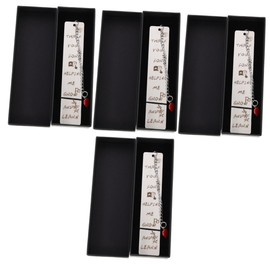 COHEALI 4 Sets Stainless Steel Magnetic Bookmark Decorative Page Marker for Books