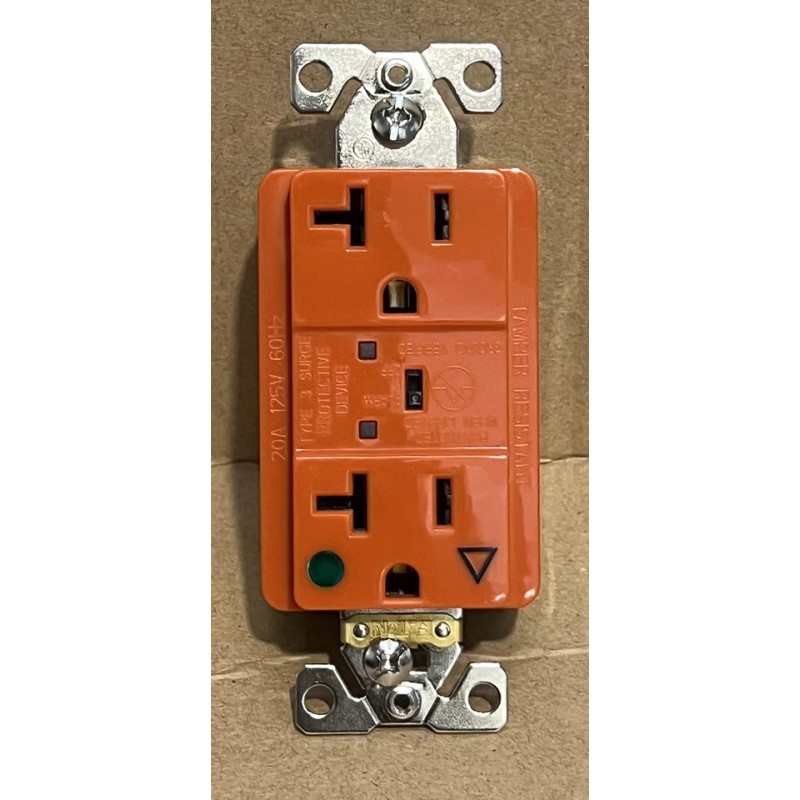 Eaton TRIG8362RNS 20 Amp TVSS Surge Protection Duplex Receptacle w/Alarm