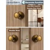 SORWDUERM 4 Pack Dummy Antique Brass Door Knob Dummy Door