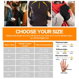 LOUXPERT Winter Thermal Gloves for Women Men - Waterproof, Touchscreen running, Cycling, Hiking, and More