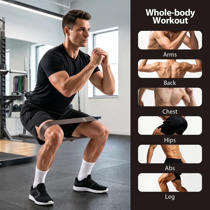 Criyar 6 Pack XX-Heavy Resistance Loop Bands, Thickened Natural Rubber
