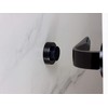 Door Stop Wall-Handle, Self-Adhesive, Stainless Steel, Lacquered, Black Rubber. EVI