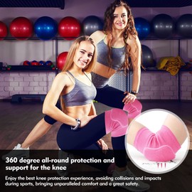Volleyball Knee Pads for Women Girls - Knee Pads for Yoya Dance with Thick 3D Foam Volleyball Knee Pads Youth for Volleyball Basketball Sports to Protect Knee, (Pink,M)