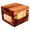 Safebox Puzzle Wood IQ Puzzle with 5 Pieces, Open the