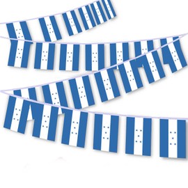 MacLand 30 Honduras National Flags, 33 FT Decor Bunting, Indoor/Outdoor Patio Yard Decor, 8.2" L x 5.5" W