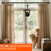 ZYKORT Tension Curtain Rod No Drilling 45-168 In, Black Outdoor