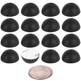 .75" Platinum Silicone Hemisphere Bumper, Non-Skid Isolation Feet with Adhesive - 20 Duro - 16 Pack