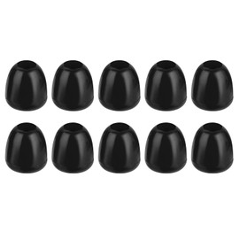 QUARKZMAN Pack of 20 Plastic Bells End Stoppers, Cord Ends Locking Toggle Cap End Stopper Rope Fasteners for Clothes Backpack Drawstring Black, black