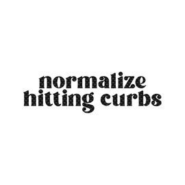 Normalize Hitting Curbs Decal Vinyl Sticker Auto Car Truck Wall Laptop | Carbon Fiber | 8" x 2.5"