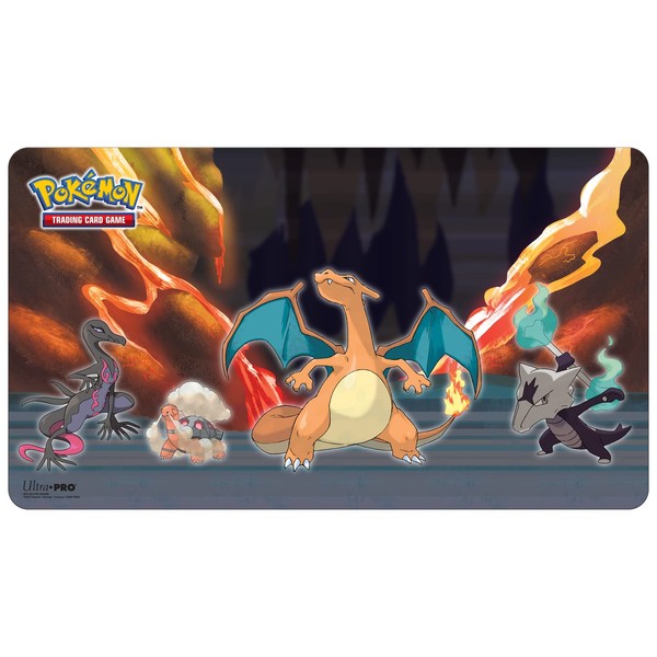 Ultra PRO - Gallery Series: Scorching Summit Playmat for Pokémon - Protect Cards During Gameplay from Scuffs & Scratches, Perfect as Oversized PC Mouse Pad for Gaming & Desk Mat