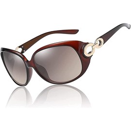 DG STUDIO Luxury Designer Oversized Brown Retro Large Vintage UV400 Women's Ladies Girls Fashion Sunglasses