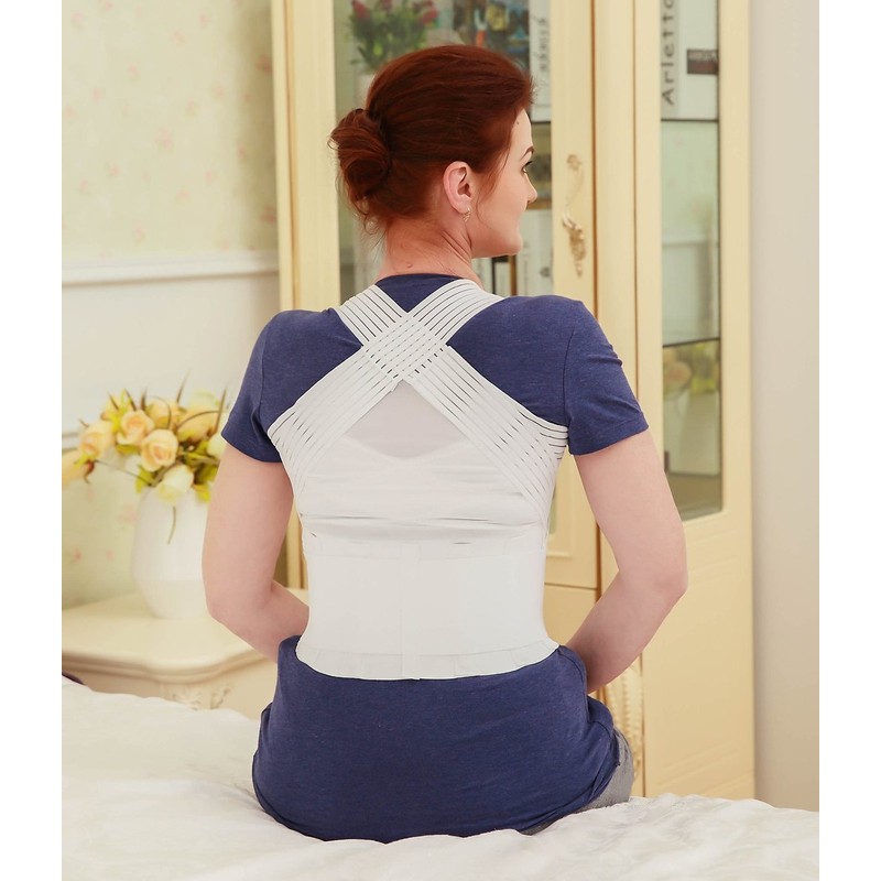 ObboMed MB-3400S Chest Shoulder Posture Corrector, Lower Back Support, Wrap