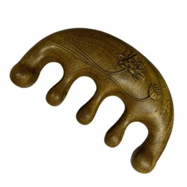 Baluue Sandalwood Hair Comb Massage Detangle Brush Wide Tooth Static Hair Styling Tool