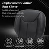 SecosAutoparts Black Leather Driver & Passenger Side Bottom Replacement Seat