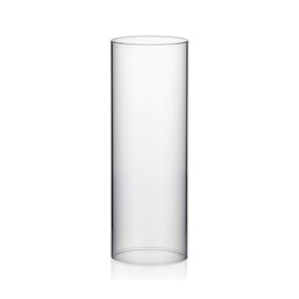 WGVI Hurricane Candle Holder Sleeve, Wide 3.5", Height 10", Clear Glass Cylinder Candleholder, Chimney Tube, Open Ended Candle Shade, 1 Piece