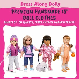 Dress Along Dolly 5pc Moana Inspired Princess 18" Doll Outfit w Necklace- American Clothes & Accessories Set Includes Paddle, Top, Skirt, Necklace & Scarf- Perfect Holiday Girl Gift Set for Less
