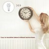 Plumeet Large Metal Wall Clock, 13'' Non Ticking Classic Retro