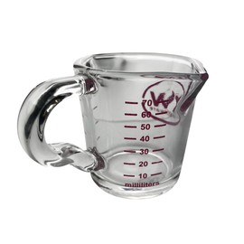 Rattleware 3 oz Espresso Shot Glass Pitcher w/Handle & Pink Volume Marking