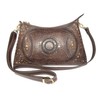 Bolso cruzado de piel auténtica para mujer, hecho a mano,