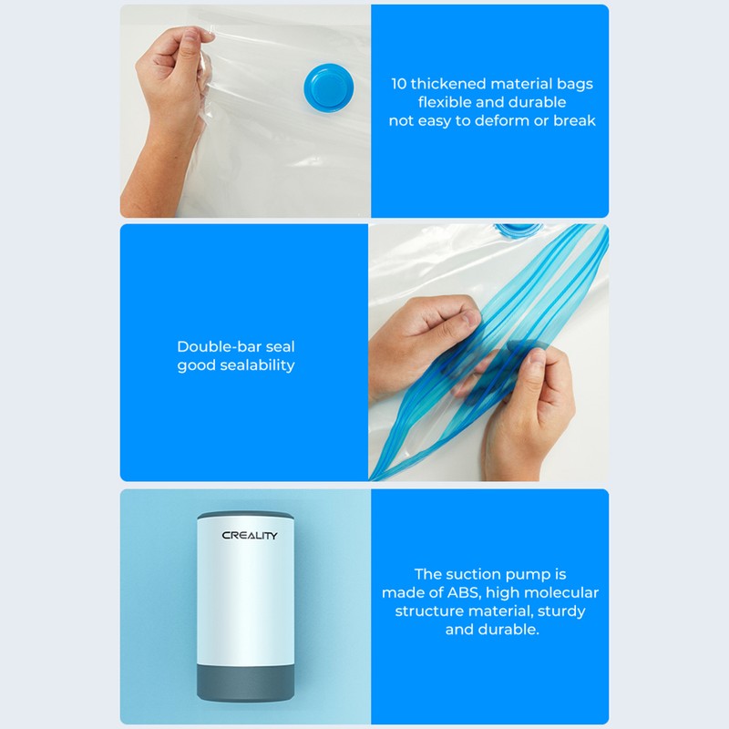 Creality 3D Printer Filament Electric Pump and Compression Storage Bag