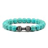 2023 Stylish high quality Men's bracelet Natural black dumbbell charm