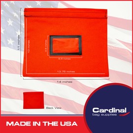 Cardinal bag supplies Fire Resistant & Water Repellent Document Bag – 14 x 11 inch Storage Pouch for Important Documents, Legal Papers & Valuables (Orange)