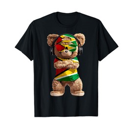 Guyana Flag Souvenirs Bear Outfit Products Guyanese T-Shirt