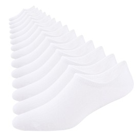 COOVAN No Show Socks for Men 7 Pack Cotton Casual Basic Invisible Socks with Non Slip Grip