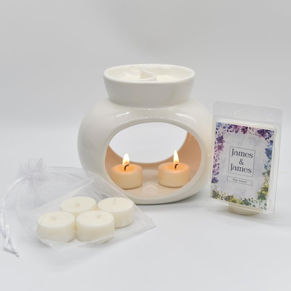 James & James Large Wax Melt Burner Set 800g |