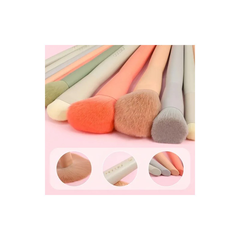 Set De Brochas Docolor De Maquillaje, Coloridas, 17 Piezas