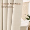BTTN Cream Arch Textured Waterproof Fabric Shower Curtain Set, 72x72,