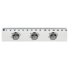 'Boxing Gloves' 15cm (6 Inch) White Plastic Ruler (RL00084019)