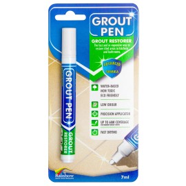 Rainbow Chalk Markers Limited Grout Pen White Tile Paint Marker: Waterproof Tile Grout Colorant and Sealer Pen