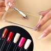 150pcs Nail Swatch Sticks with Ring, Clear Fan-shaped Nail Color
