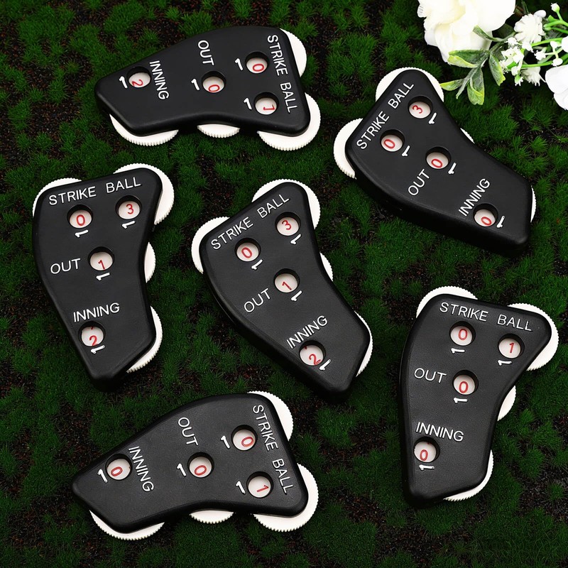 TOYMIS 2pcs Baseball Umpire Indicator, 4 Wheel Baseball Umpire Clicker
