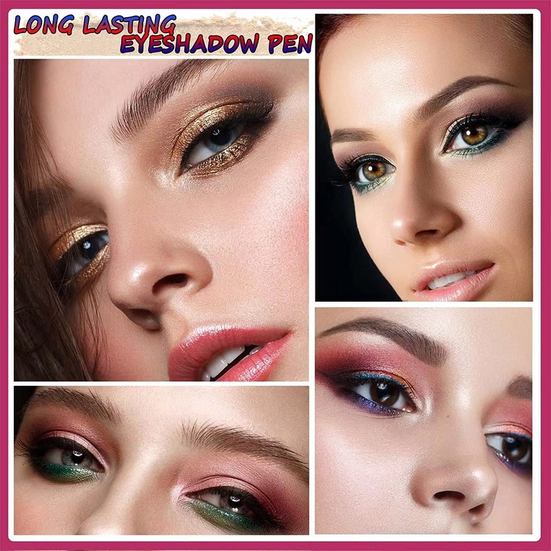 2 in 1 brown Eyeshadow stick and Sponge Makeup Brush,