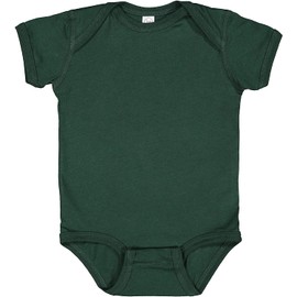 RABBIT SKINS Baby Soft Fine Jersey Short Sleeve Bodysuit (4424) Forest, 6M