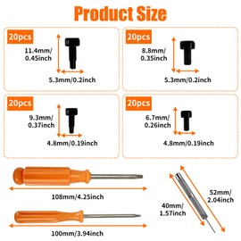 80 Pieces Video Ring Doorbell Replacement T5, T16 Screws Accessories Ring Doorbell Screws Doorbell Security Screws Ring Doorbell Screws Replacement Compatible with Smart Home Video Doorbell