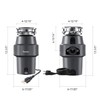 Ranein 1/2 HP Garbage Disposal with Power Cord, Quiet Stainless