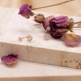 Carissima Gold Women's 9 ct Yellow Gold Cubic Zirconia Heart Double 9 x 15 mm Stud Earrings