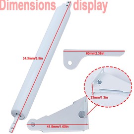 1 Set White Automatic Door Closer-can Smooth Buffering Speed Closing Motion for Storm Speed Pneumatic Door Bracket with Hold Adjustable Closing Cushion Speed for During The Storm Period Safe Shutdown