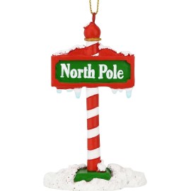 Tree Buddees The North Pole Sign Covered in Snow Cute Christmas Tree Ornaments