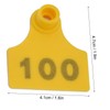 100Pcs TPU Pig Cow Ear Tag with Number 001‑100 Ear