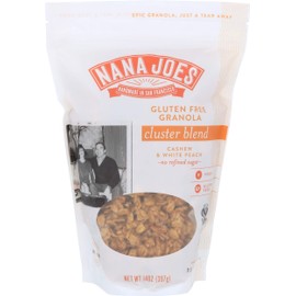 Nana Joes Granola Cluster Blend | Cashew, Butter & Peach | Handmade Gluten-Free, Vegan, Healthy, Plant-Based, Organic, No Refined Sugar, Low-Carb | Superfood for Breakfast, Lunch, Dinner (6 Pack)